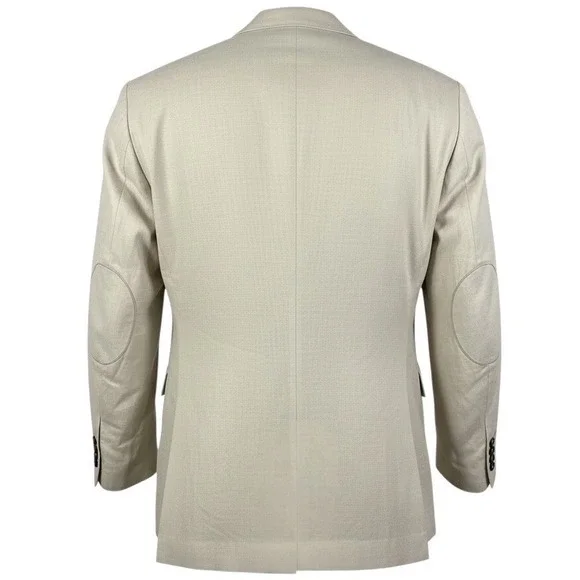 NWT $270 Paisley & Gray Slim Fit Blazer Silken Cream Elbow Patches Men's 52R